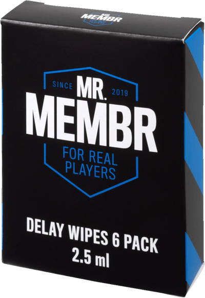 MRMEMBR Delay Wipes Servietter 6-Pak
