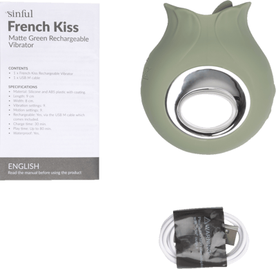 Beso francés pecaminoso Matte Grøn Klitoris Estimulador