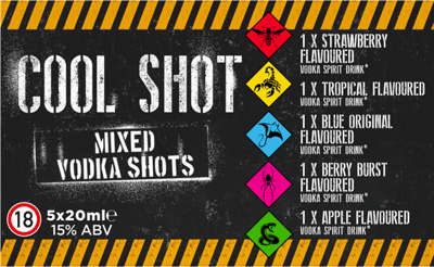 Cool Shot Mixed 5-pack 15% 5 x 20 ml