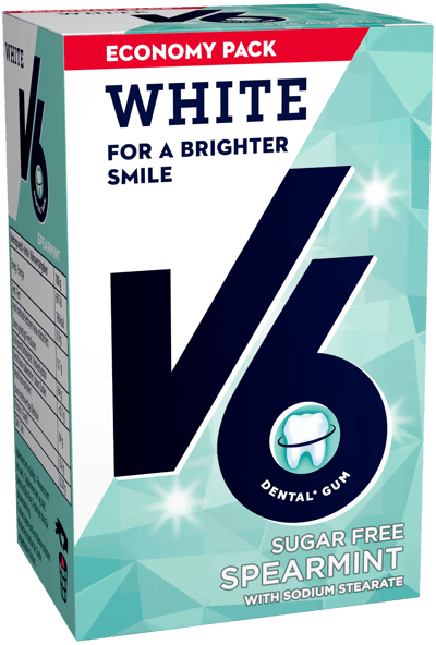 V6 Spearmint blanco Økonomipakke 72 g