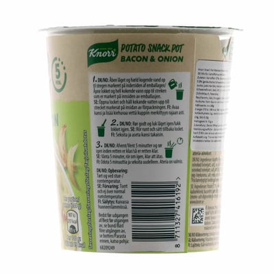 Knorr snackpotmos kartofler m bacon 51 g