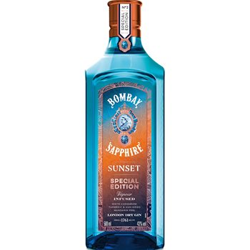 Apusul de soare Bombay Sapphire 43% 0,5 l.