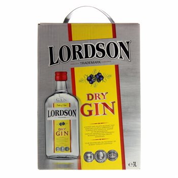 Geanta Lordson Gin în caseta 37,5% 3 l.