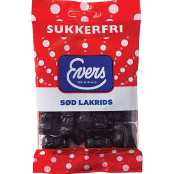 Evers Sugar-free sweet licorice 70 g.