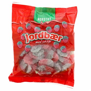 Nordthy jordbær med sukker 750 g.